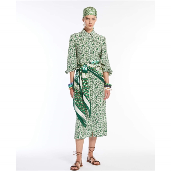 Weekend Max Mara Wales Kjole, Green Flower
